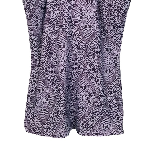 Prana purple abstract print racerback athletic tank top. - Picture 6 of 7